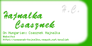 hajnalka csasznek business card